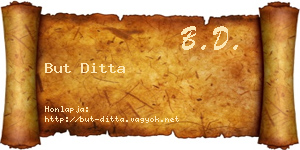 But Ditta névjegykártya